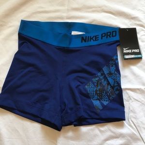 NWT Nike Pro Printed Spandex Shorts